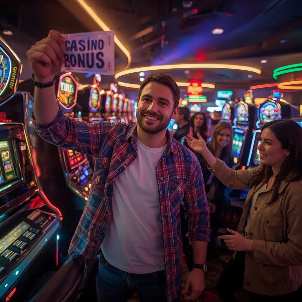 une personne tenant un bonus de Casino Gale & Martin