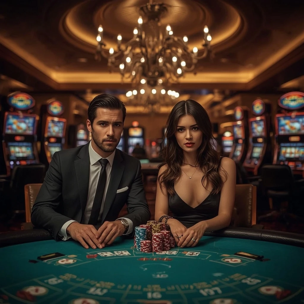 Deux joueurs de poker au CASINO GALE & MARTIN